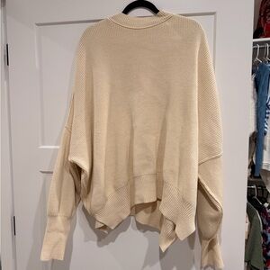 Free People Cream Knit Sweater